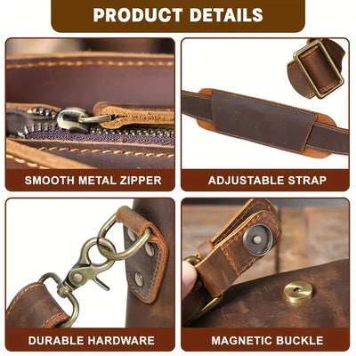 Cillian - Retro Brown Messenger Bag