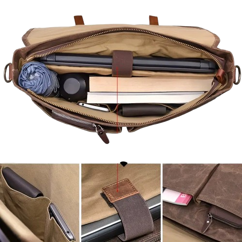 Brett - Canvas Messenger Bag