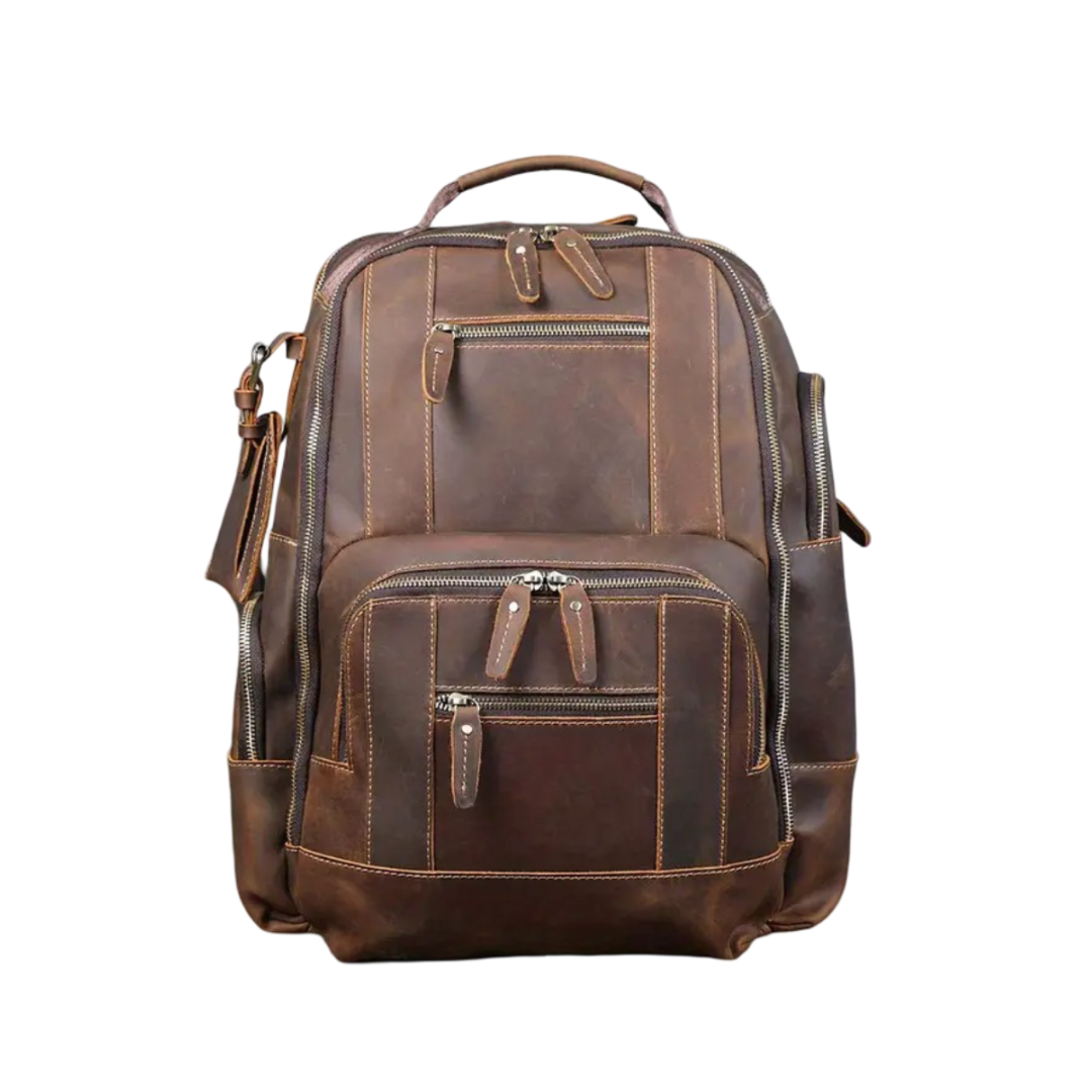 Sterling - Vintage Leather Multi‑Layer Backpack