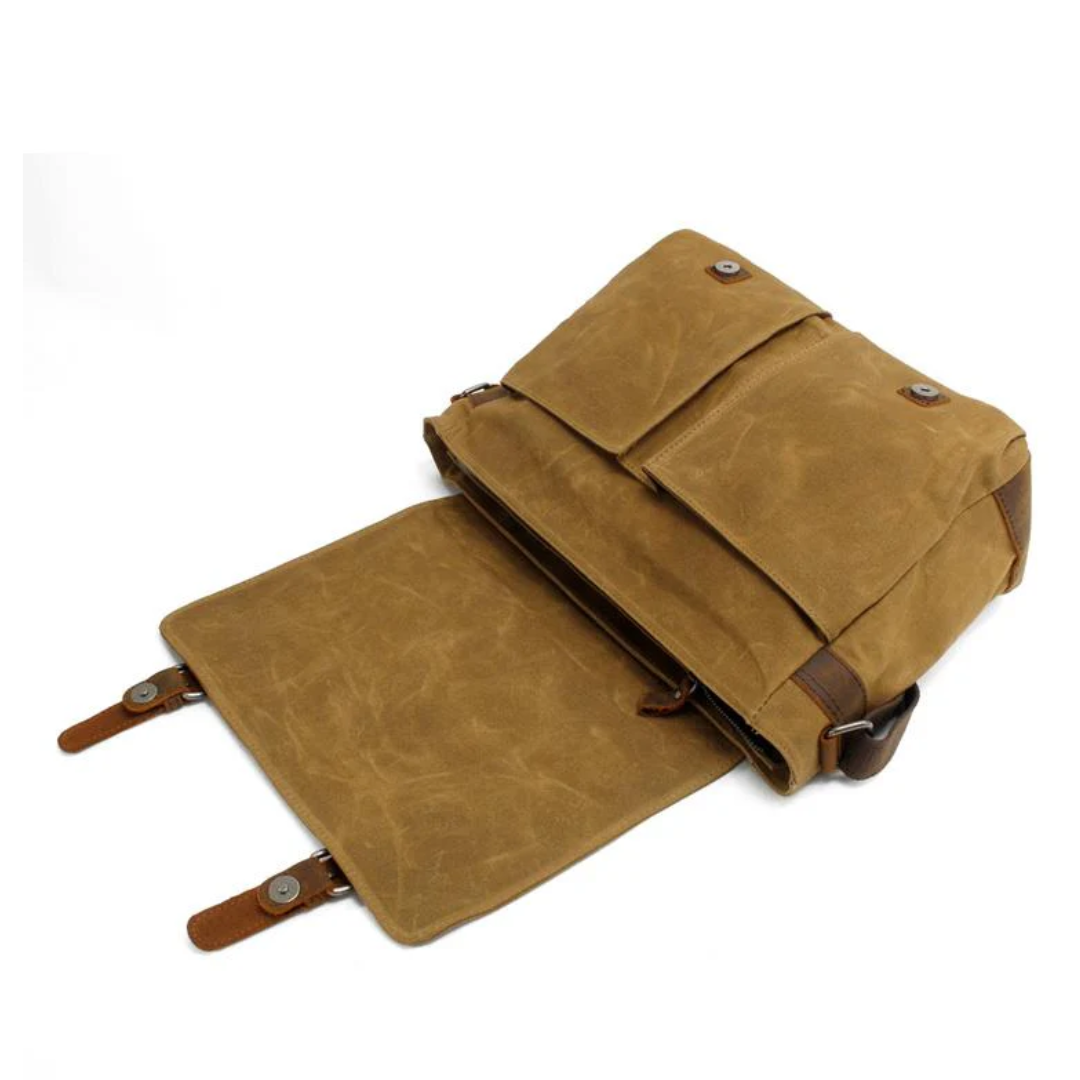 Drake - Waxed Accent Leather Shoulder Bag