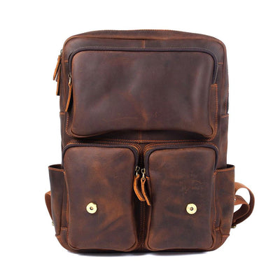 Stellan - Brown Leather Backpack