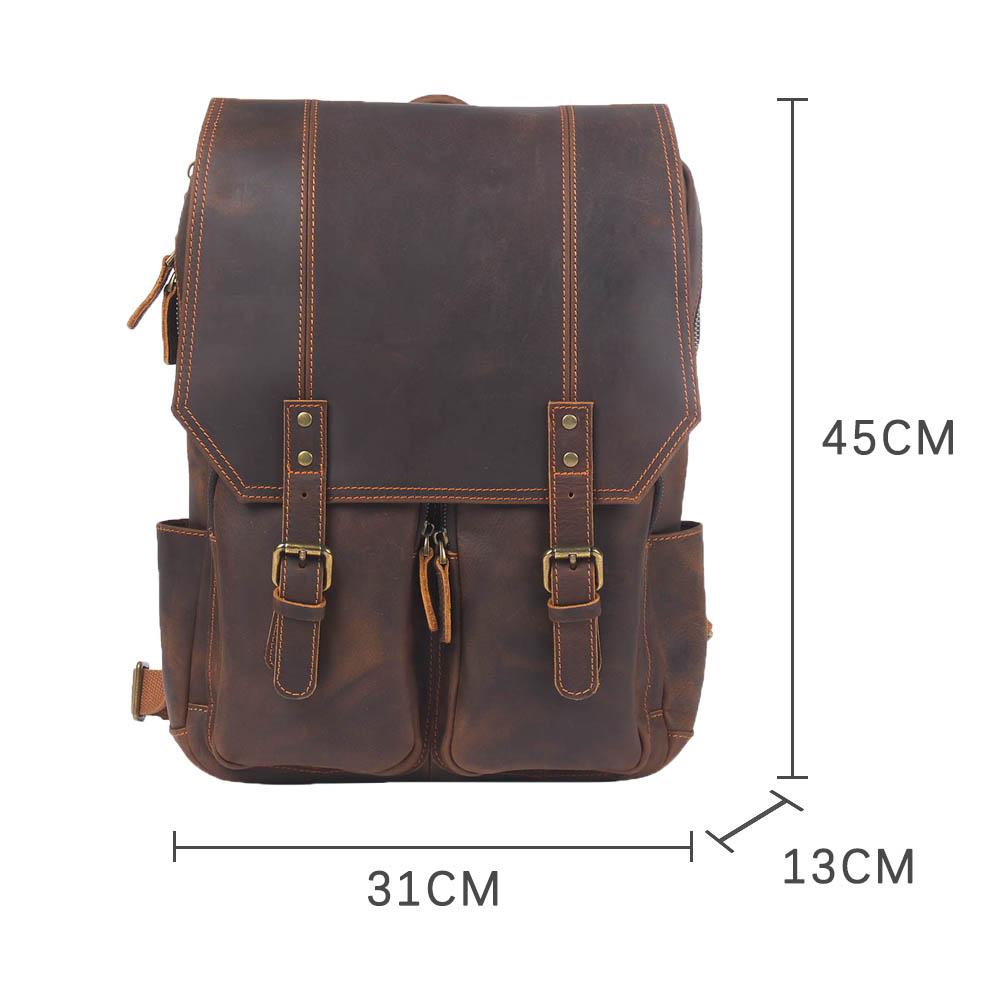 Stellan - Brown Leather Backpack