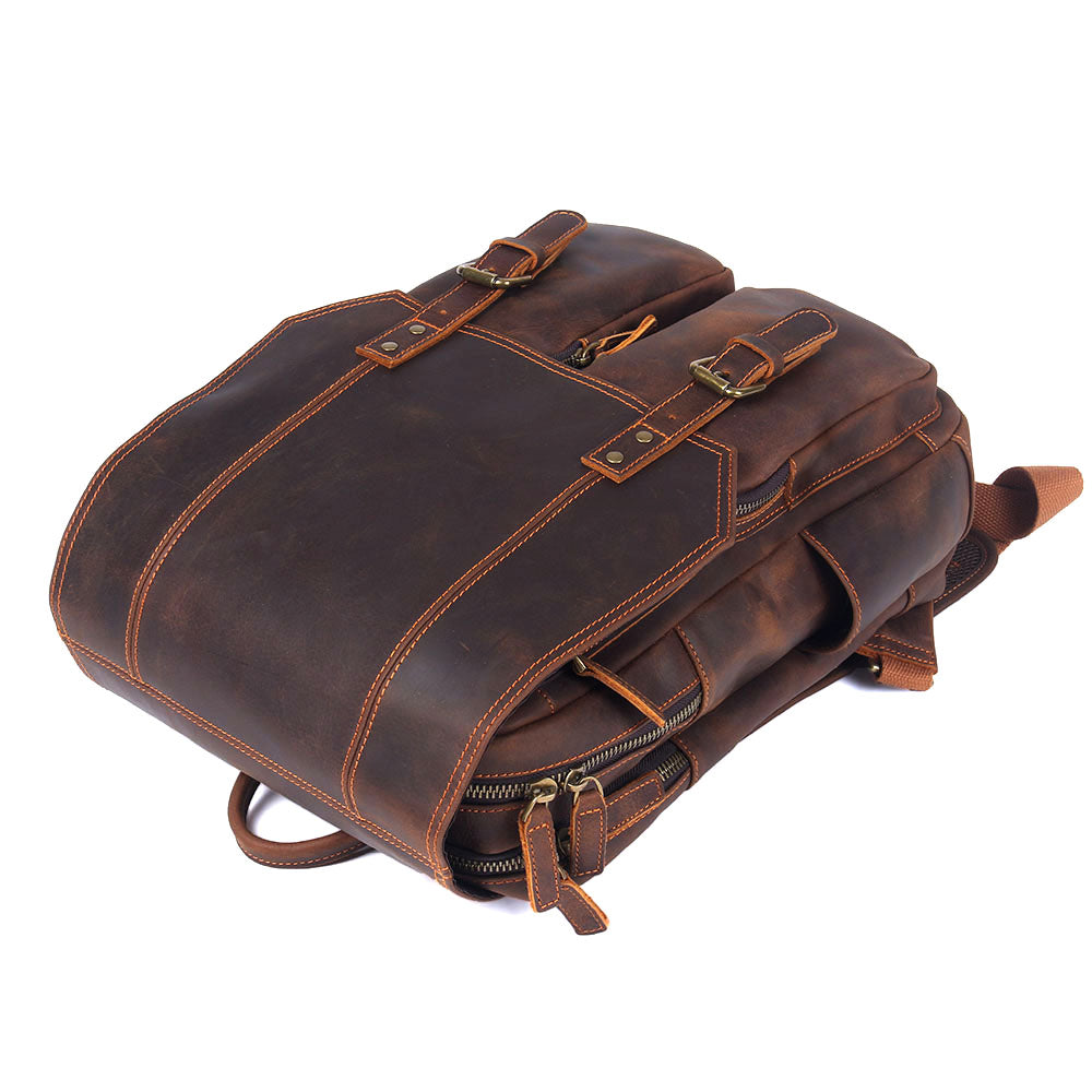 Stellan - Brown Leather Backpack