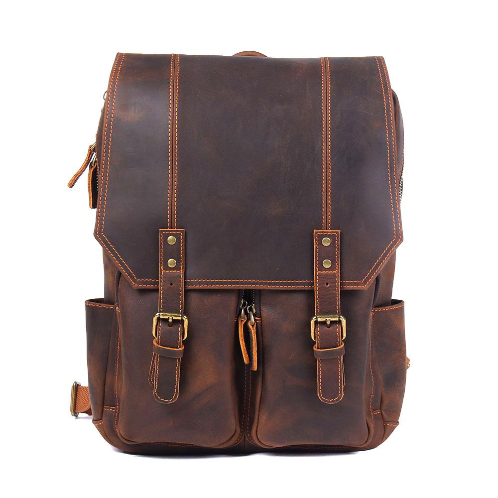 Stellan - Brown Leather Backpack
