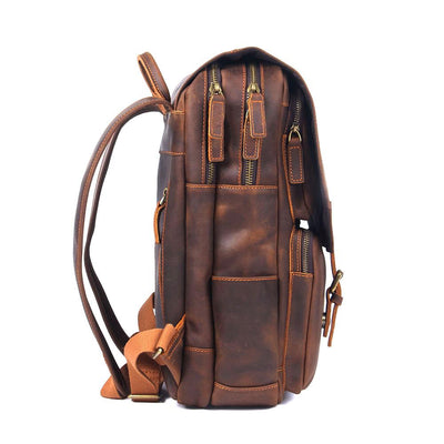 Stellan - Brown Leather Backpack